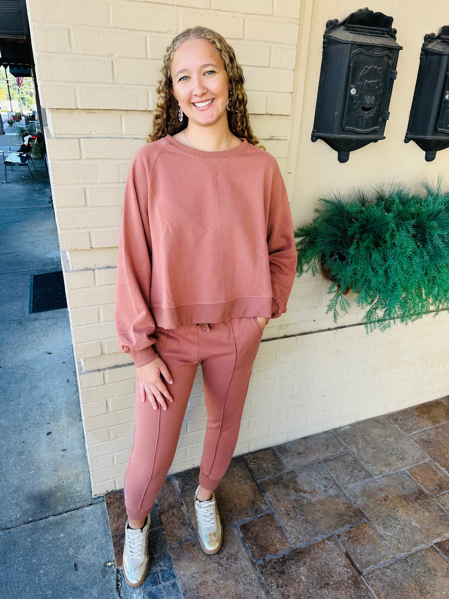 Garment Washed Piper Joggers - Clay