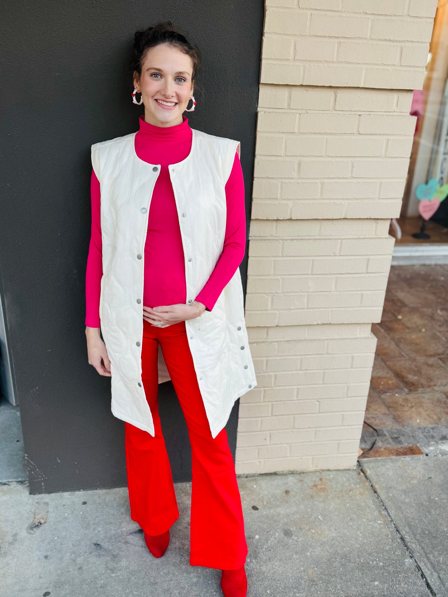 Quilted Vest Jacket - Ivory