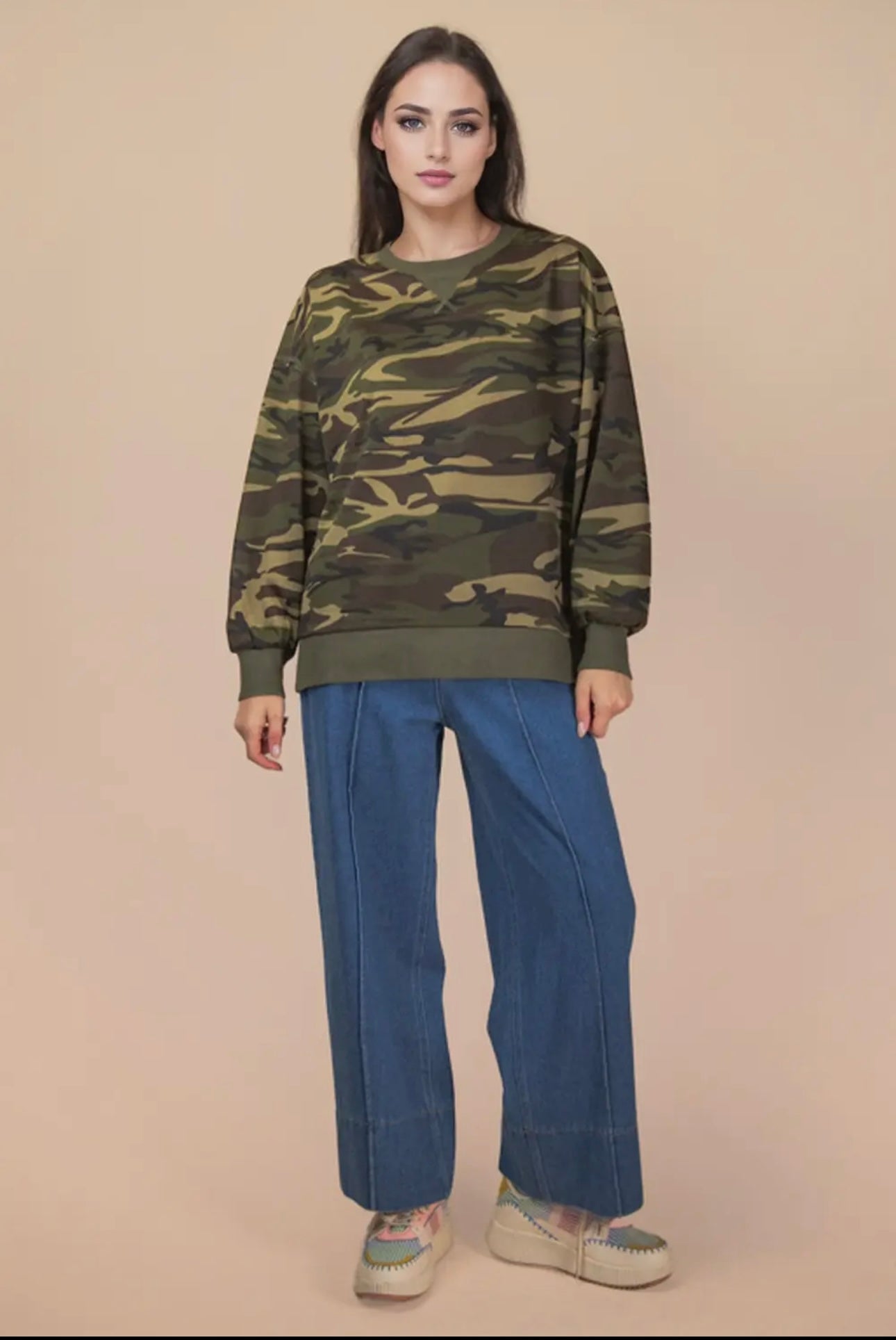 Camo Knit Pullover