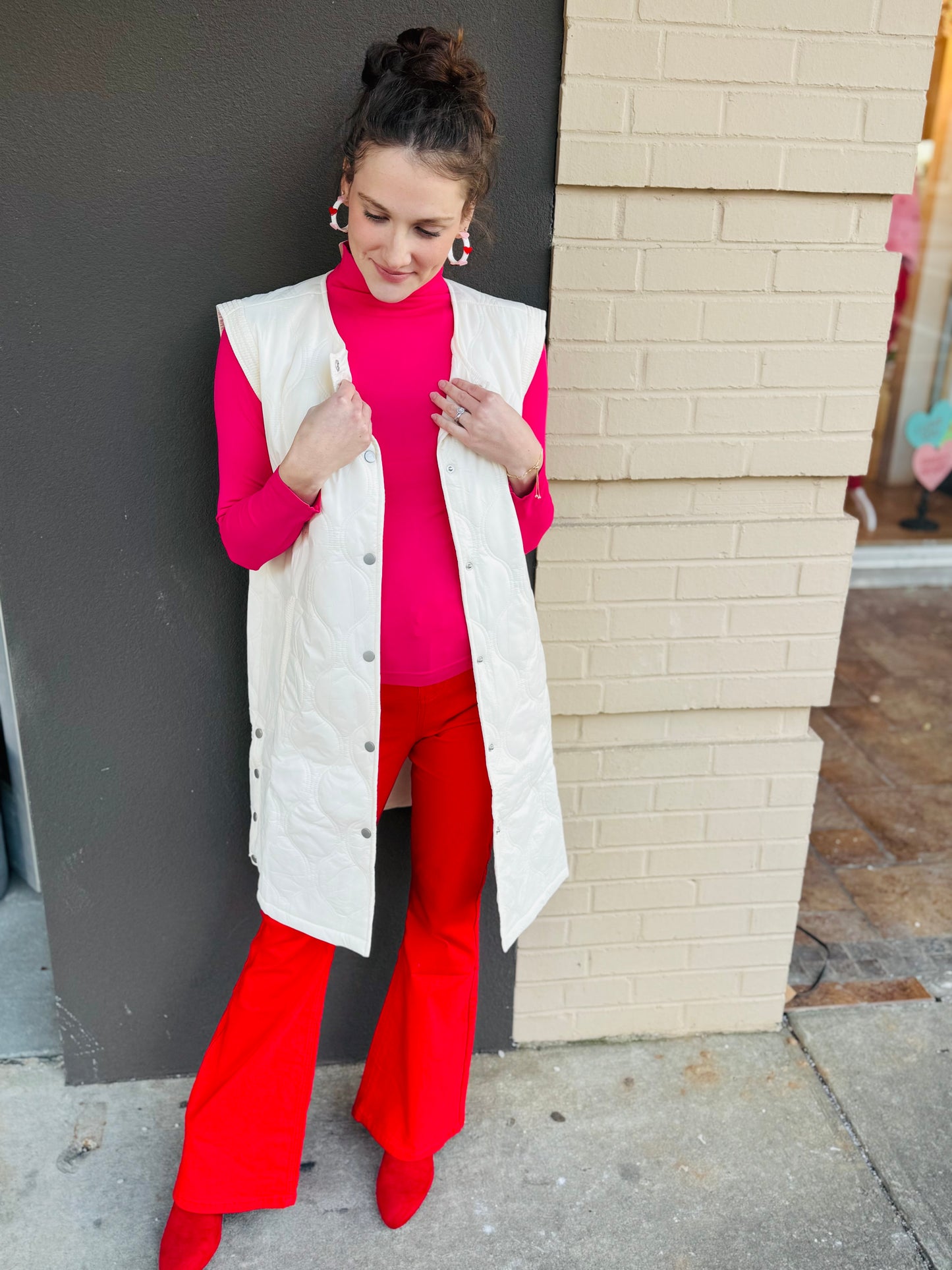 Quilted Vest Jacket - Ivory