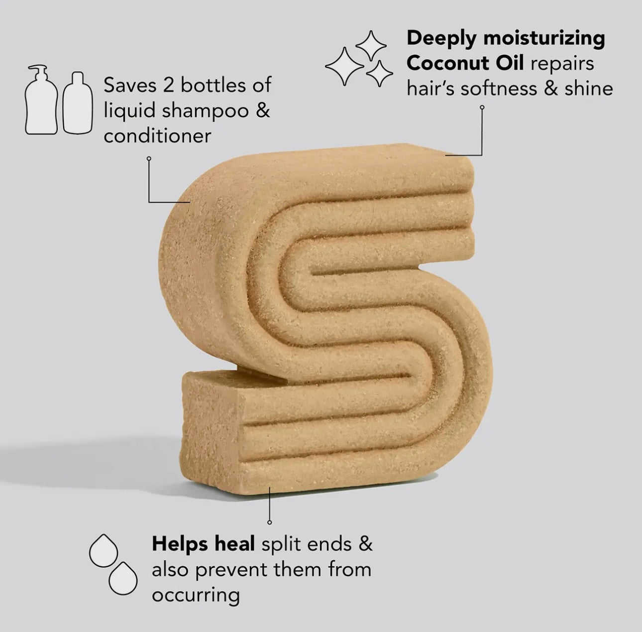 Kitsch Coconut Oil Deep Moisturizing Shampoo Bar