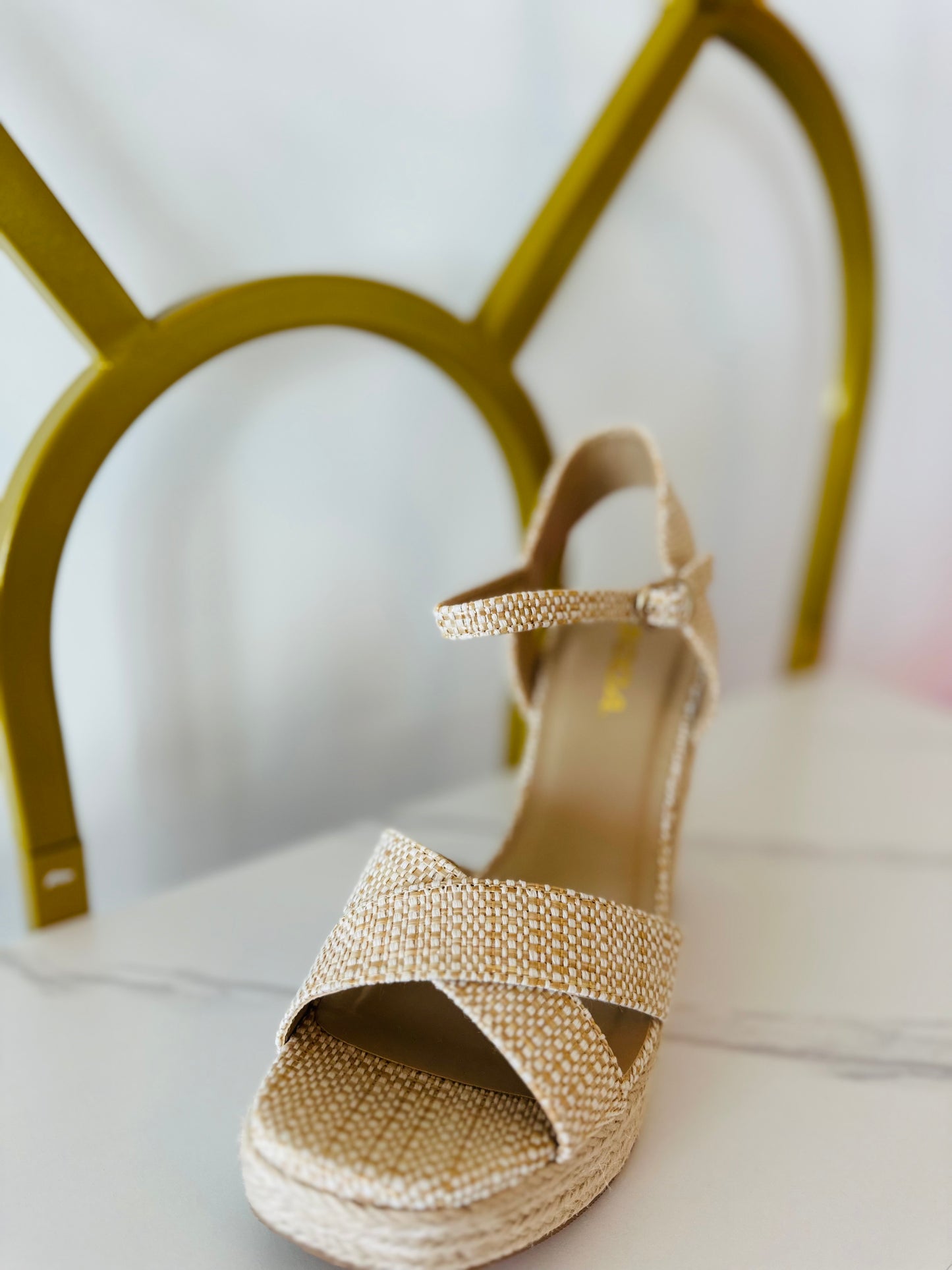 Soda Chatwin Espadrille Wedge - Natural Raffia