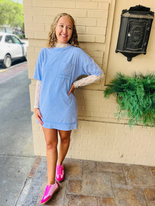 Fitted Sheer Mesh Lace Knit Top - Champagne