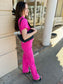 Judy Blue Short Sleeve Jumpsuit - Hot Pink