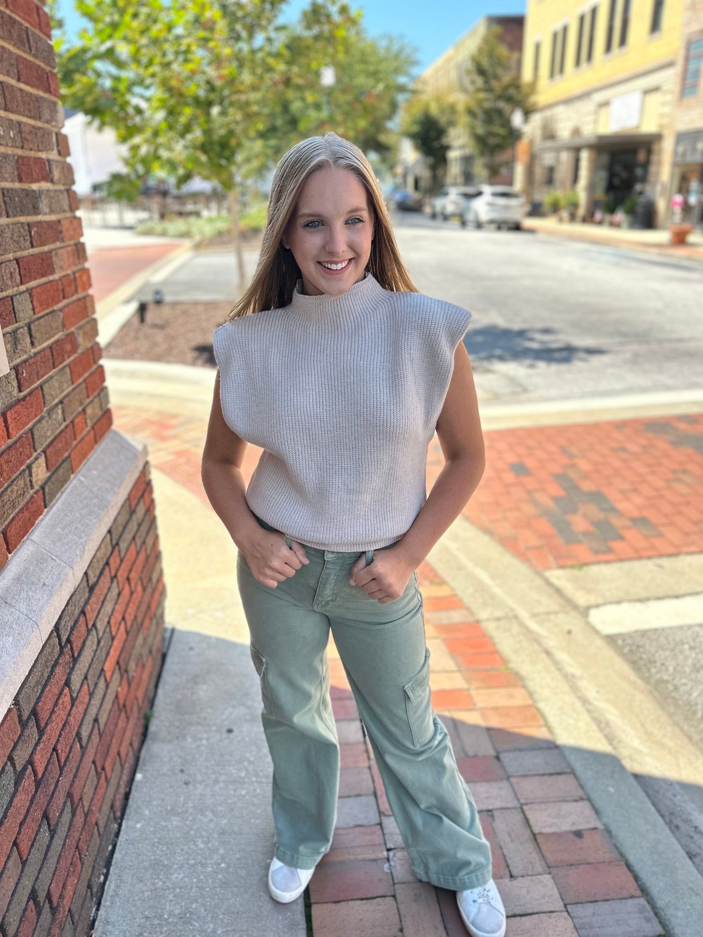 Sleeveless Snuggle Knit Sweater