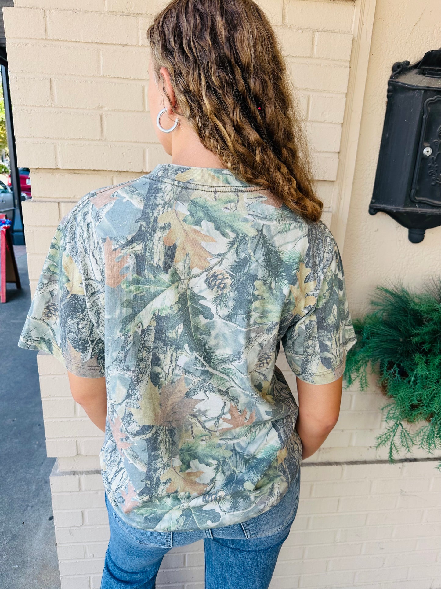Jesus Loves You Camo Oversized Graphic Tee