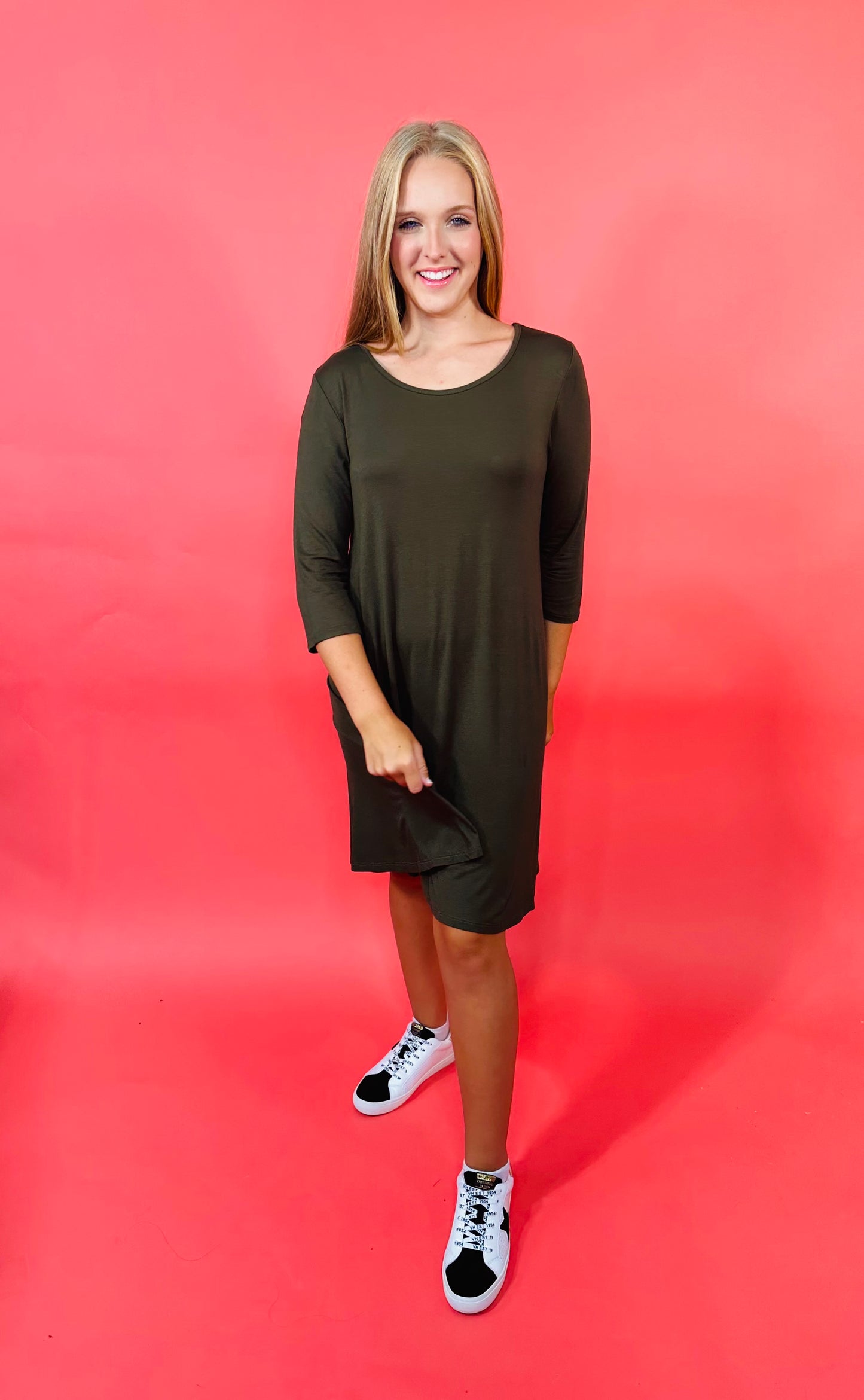 Make Your Choice Olive Swing Dress
