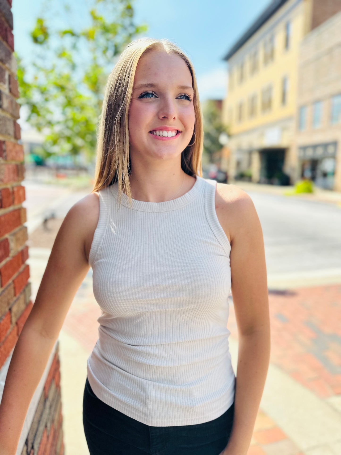 You Know Better Ribbed Scoop Neck Tank