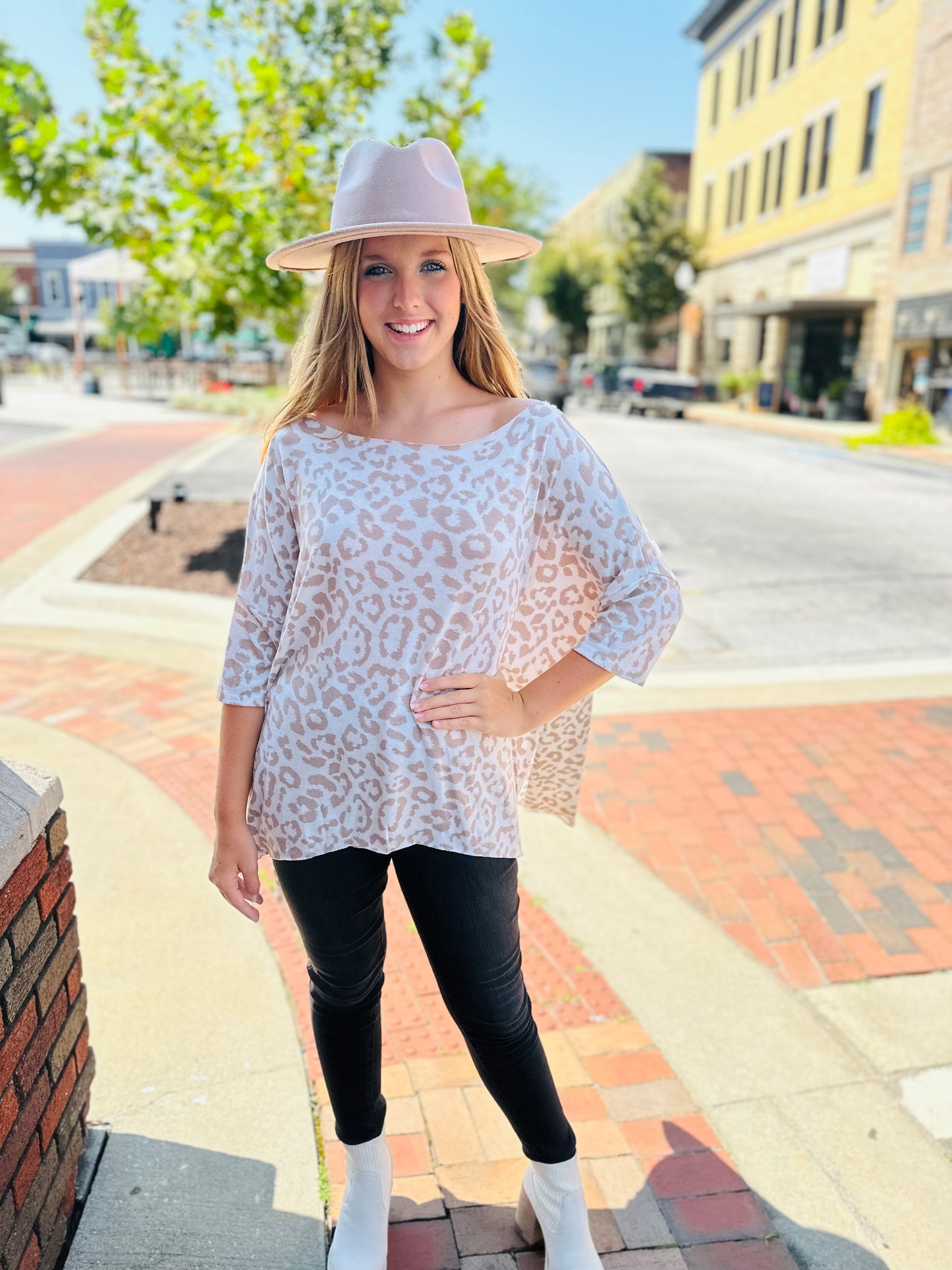 Fierce & Fabulous Leopard Blouse - Taupe