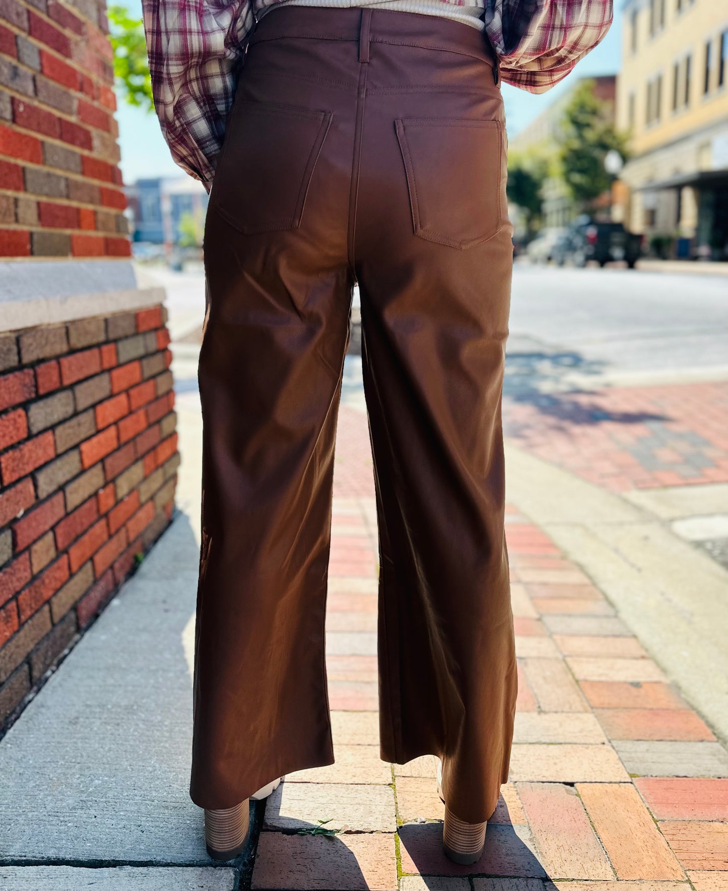Fall Frenzy Chocolate Faux Leather Pant