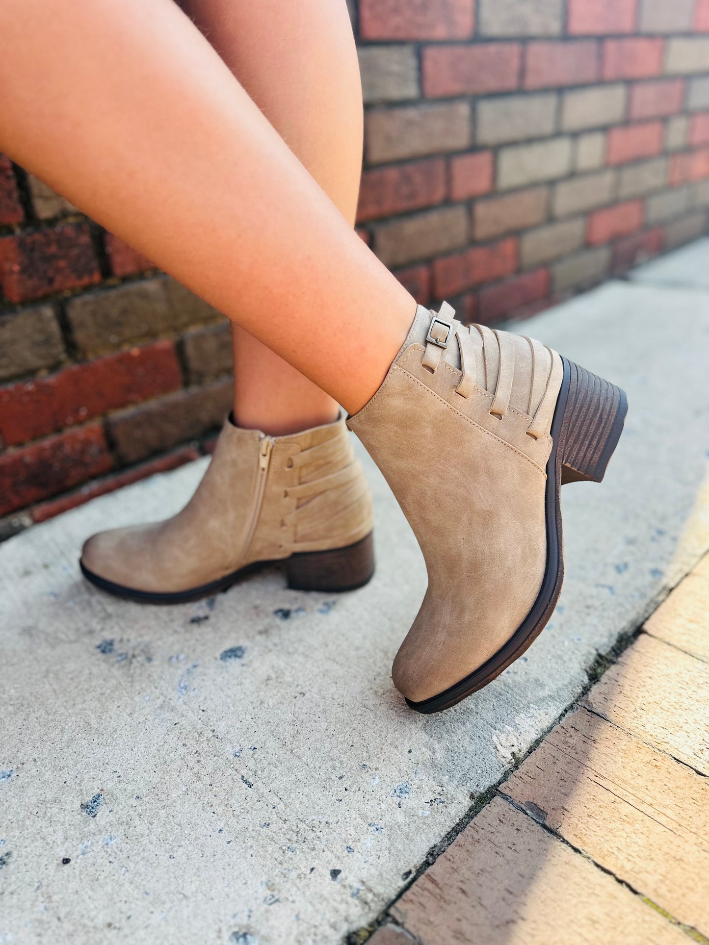 Pierre Dumas Gossip Bootie - Taupe