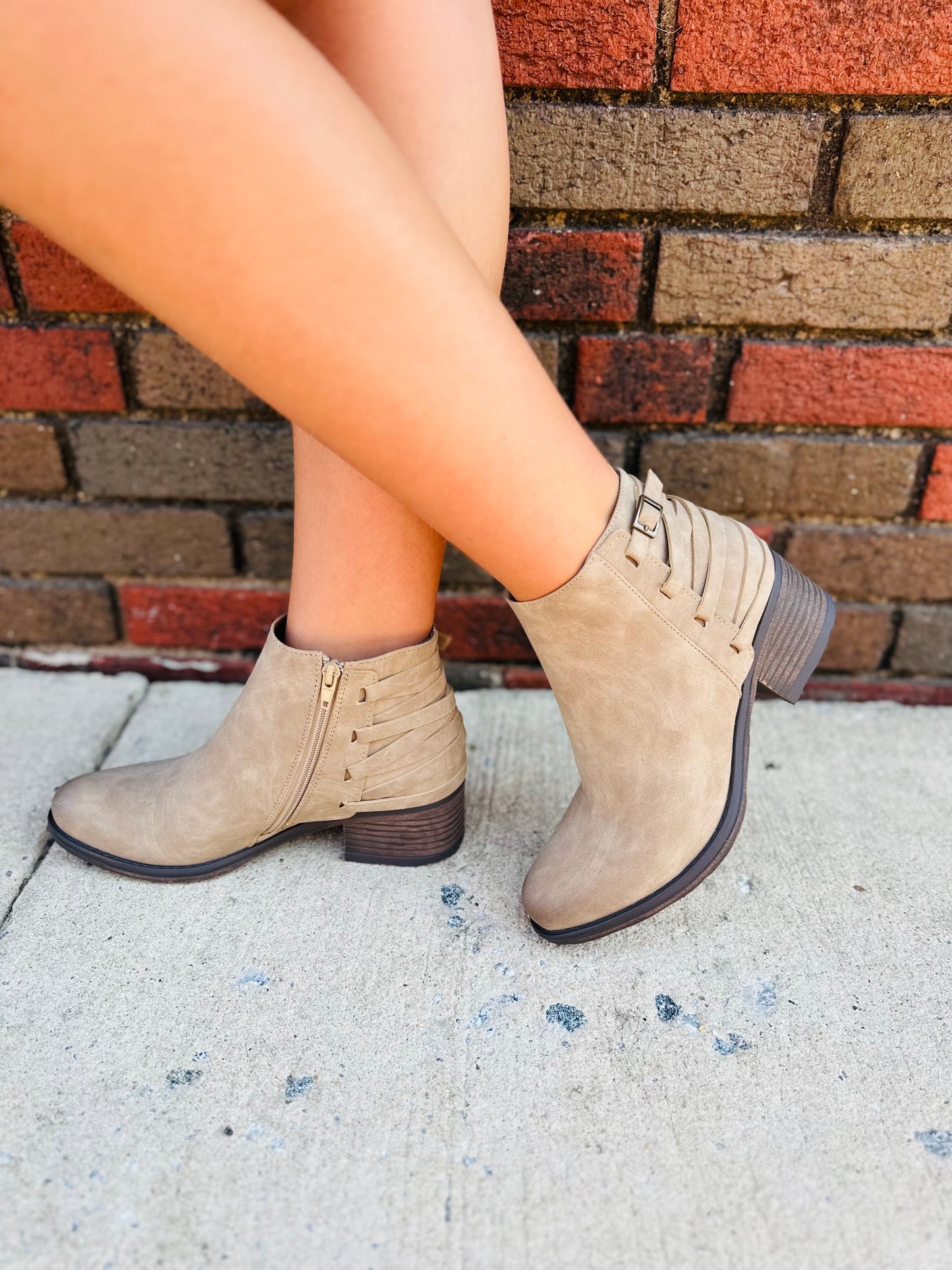 Pierre Dumas Gossip Bootie - Taupe