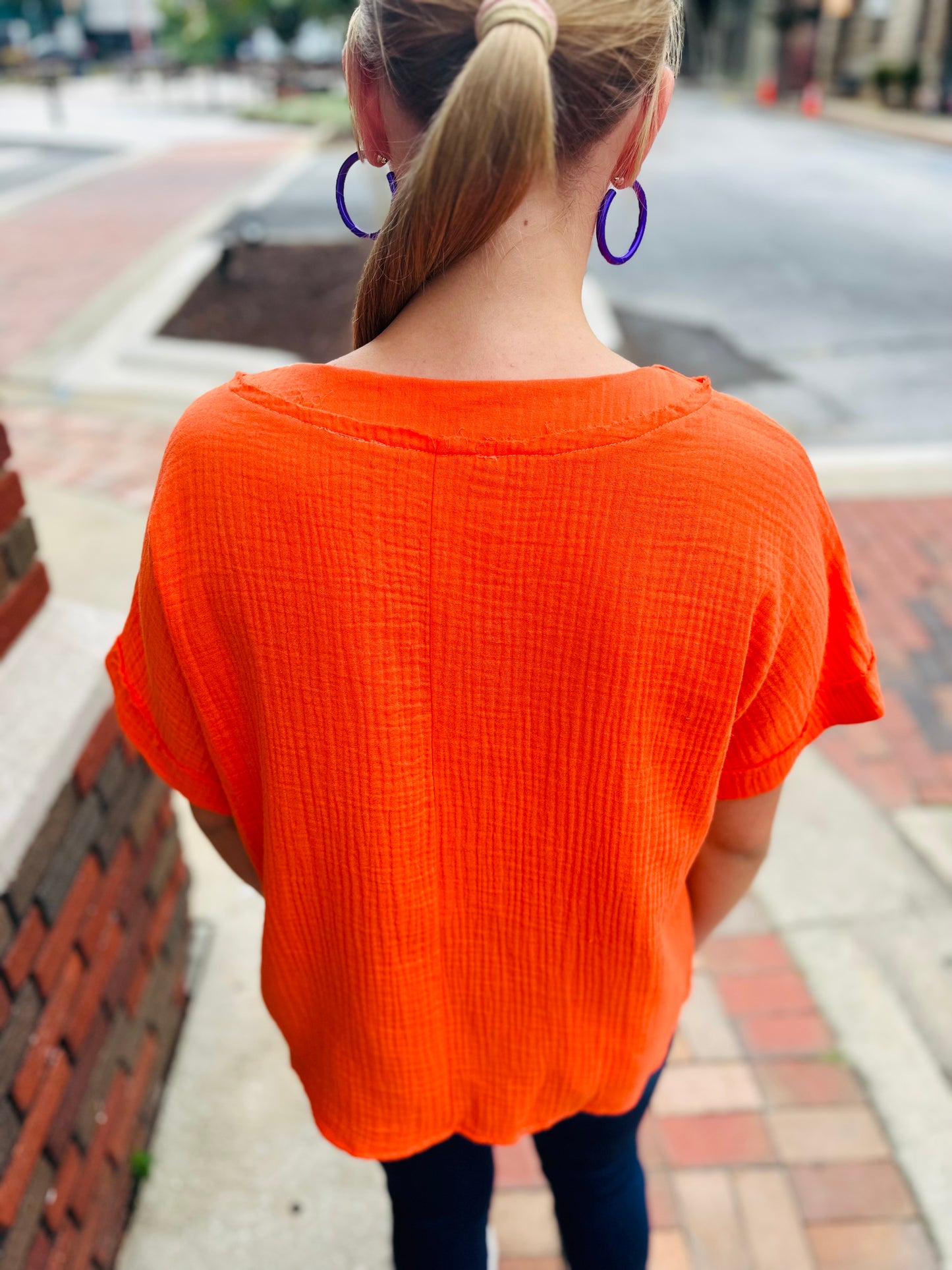 Tiger Gauze Top