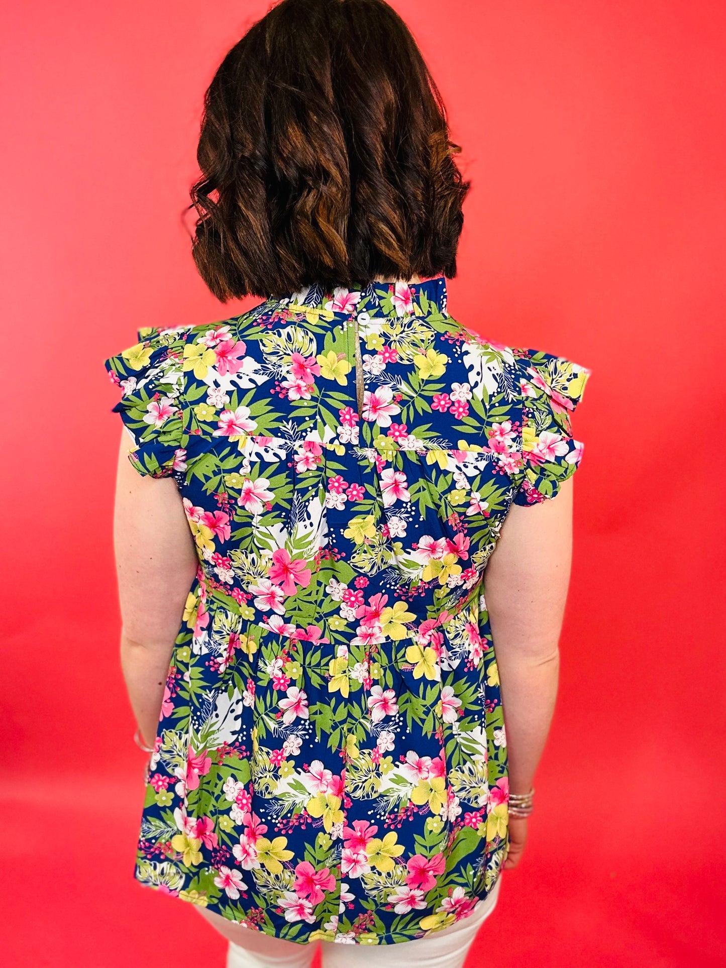 Blossom Boulevard Floral Print Peplum Top