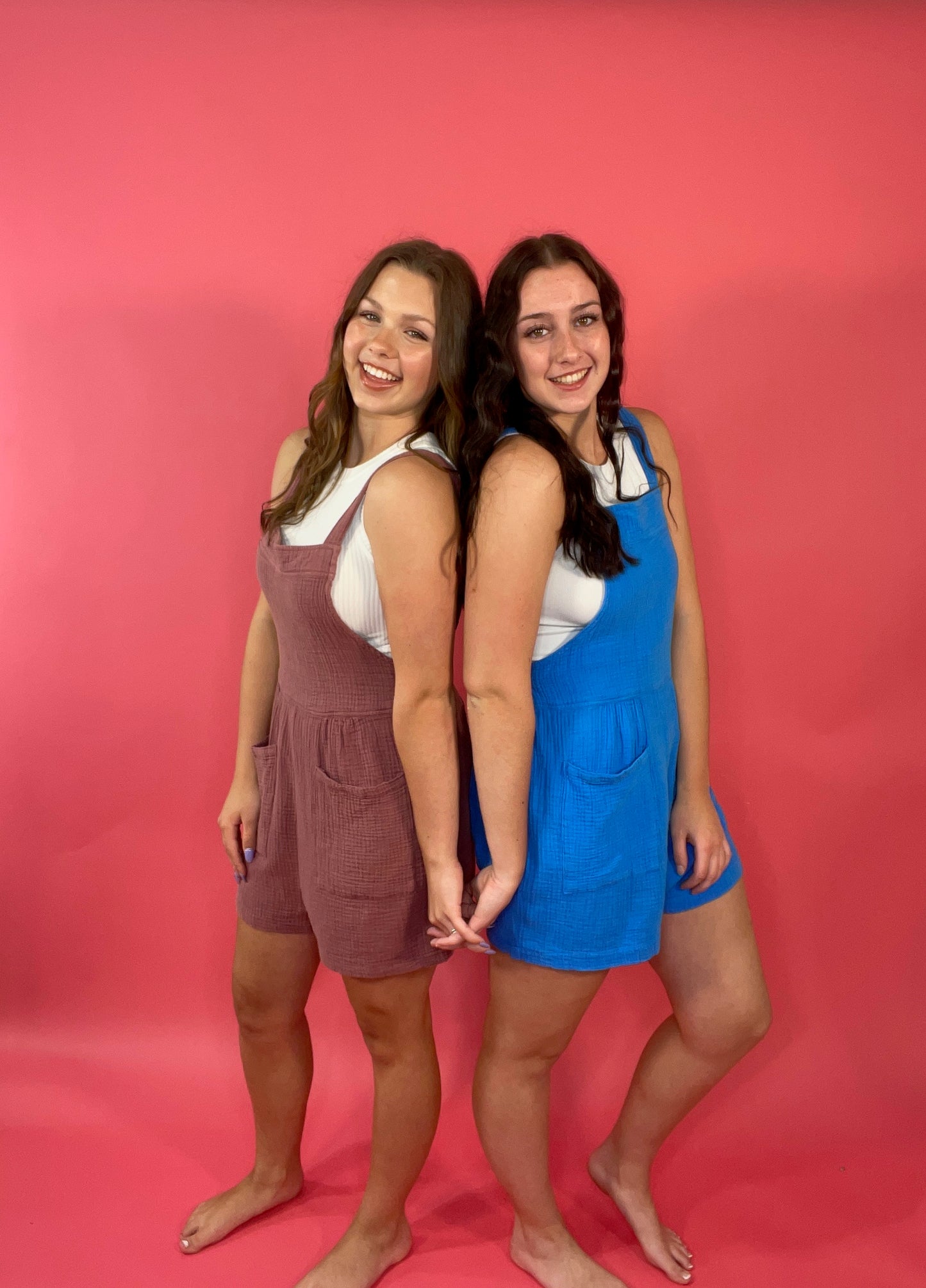 Sea Breeze Brick Cotton Gauze Romper