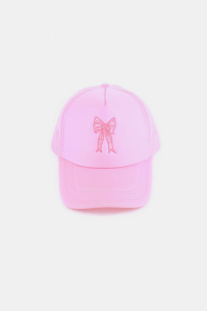 ONLINE ONLY Ribbon Bow Embroidery Trucker Hat