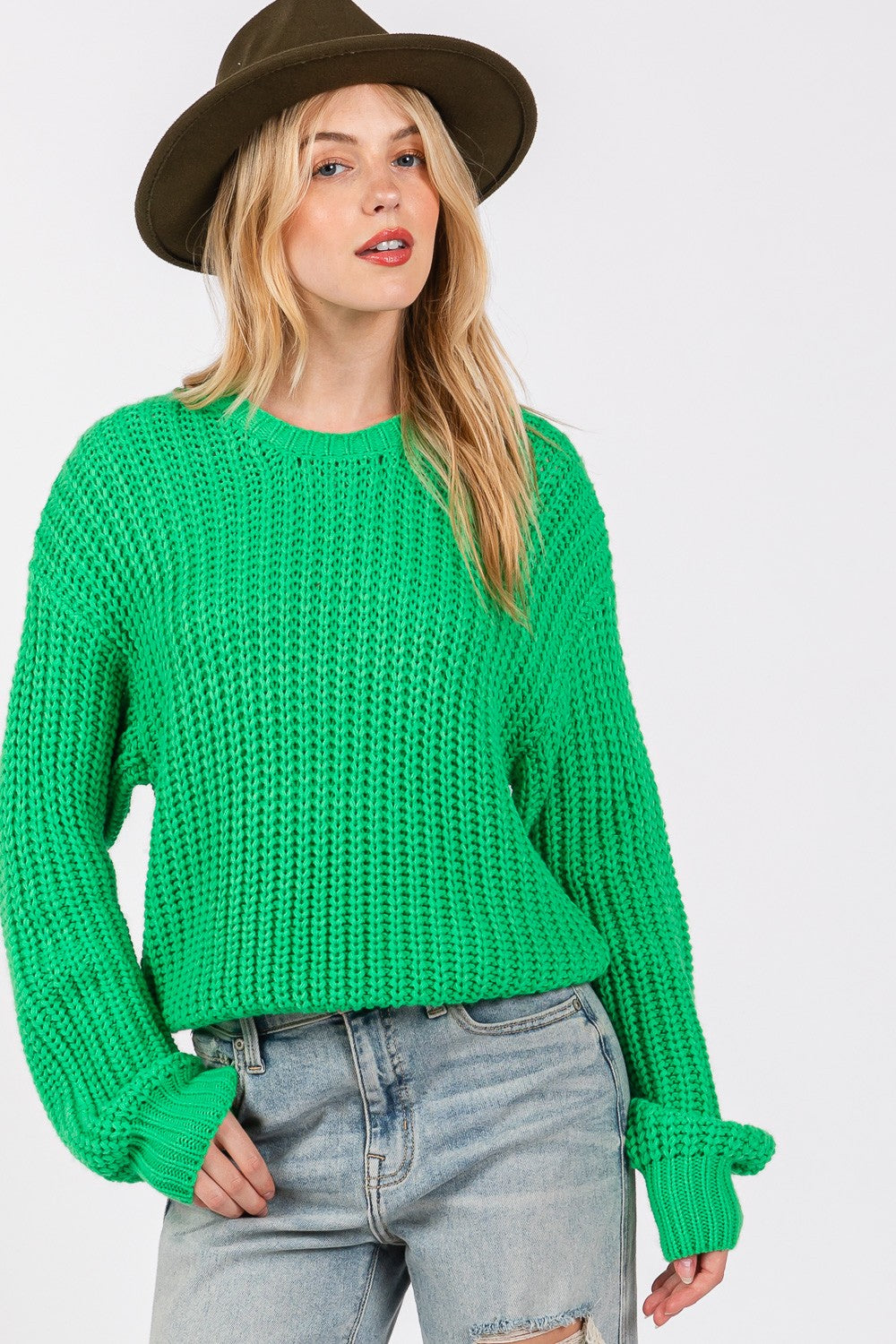 Round Neck Drop Shoulder Sweater ONLINE ONLY