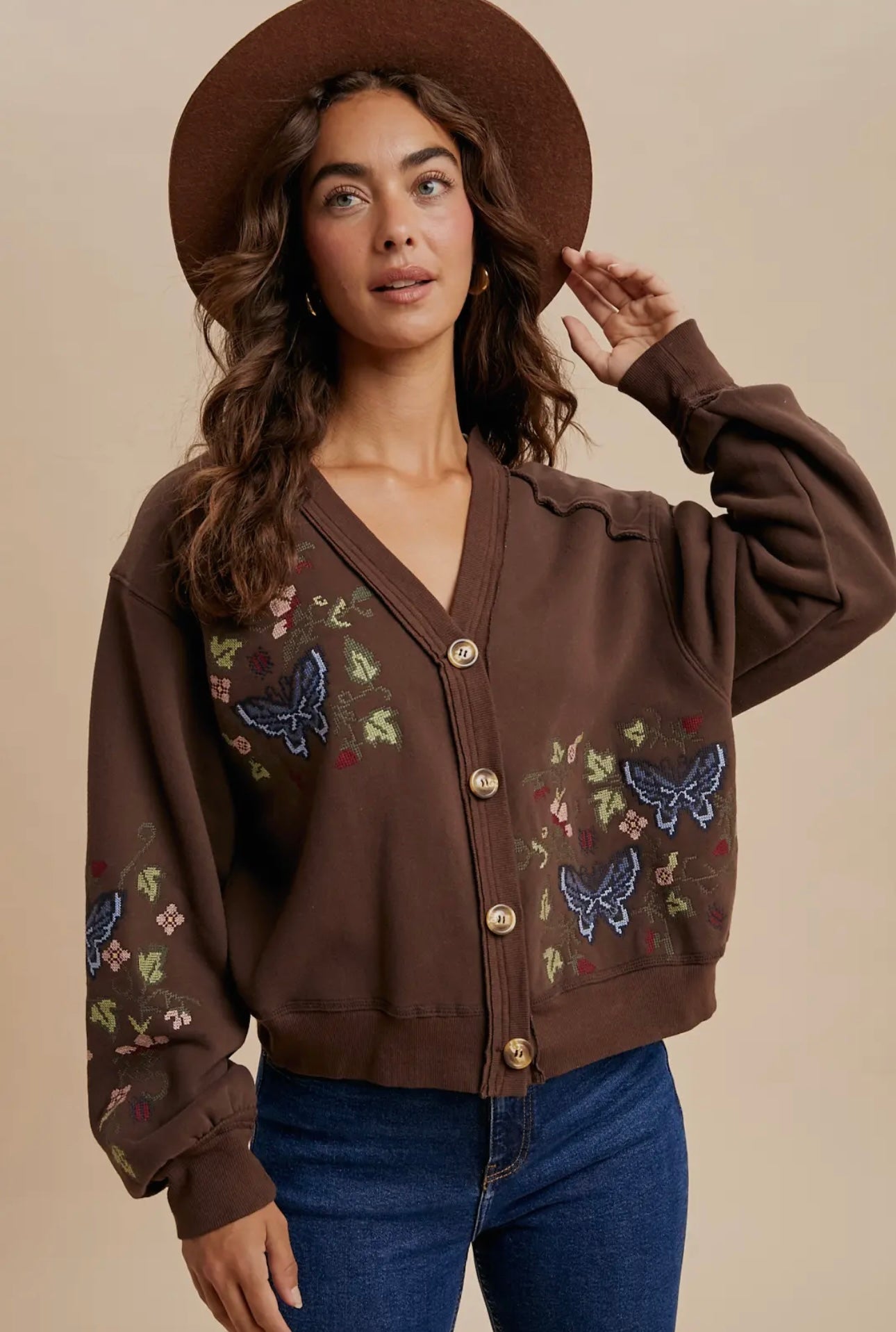Embroidered Cardigan