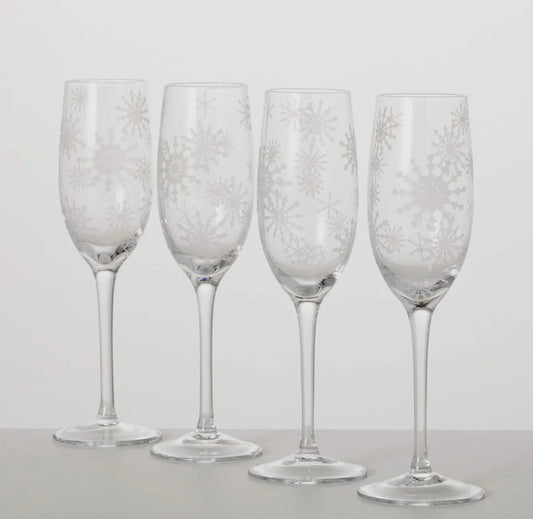 Holiday Champagne Flute Set Of 4