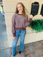 Striped Sweater Top - Chocolate
