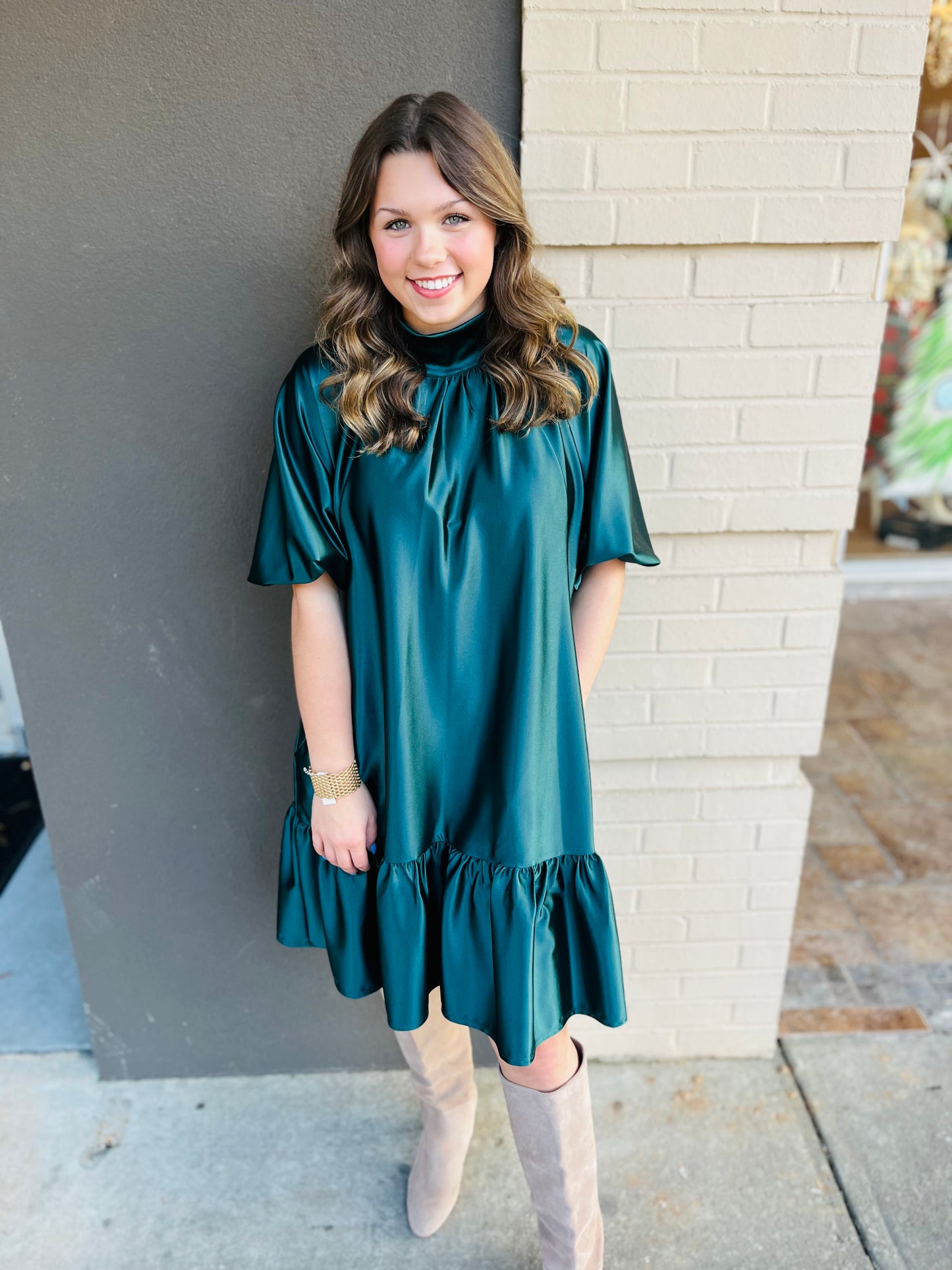 Holiday Dress - Emerald