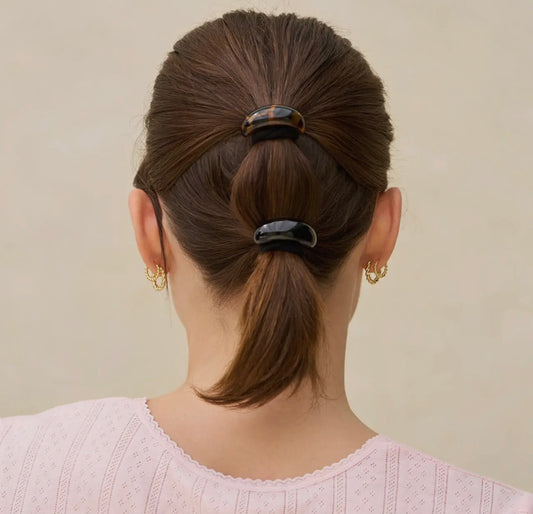 Kitsch Black & Tort Cloud Cuffs - Small