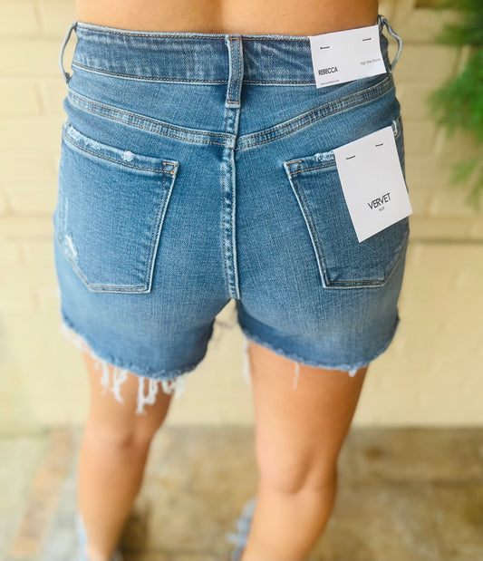 Vervet High Rise Denim Shorts