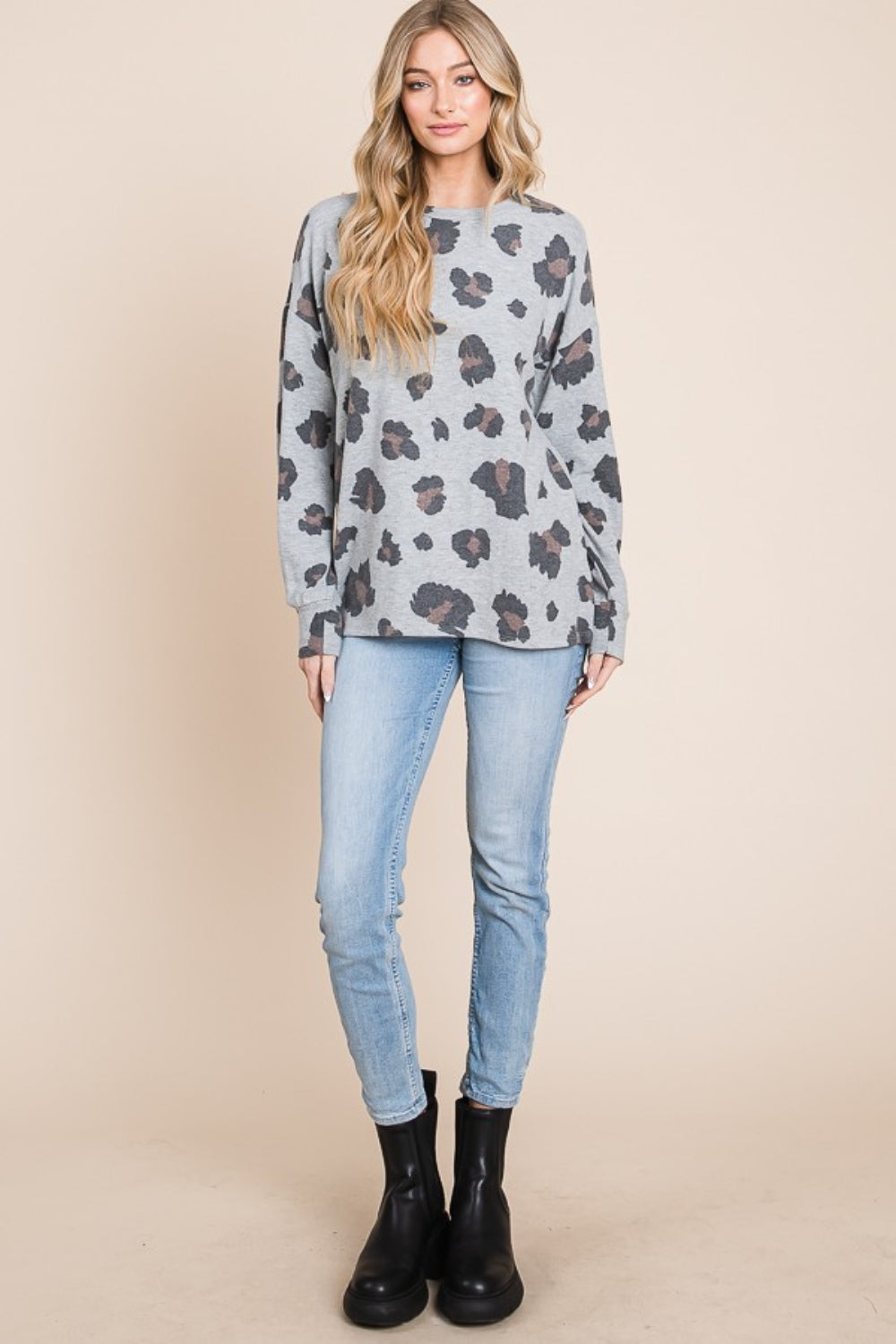 ONLINE ONLY Leopard Drop Shoulder T-Shirt