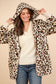 Fuzzy Leopard Long Sleeve Hooded Jacket ONLINE ONLY