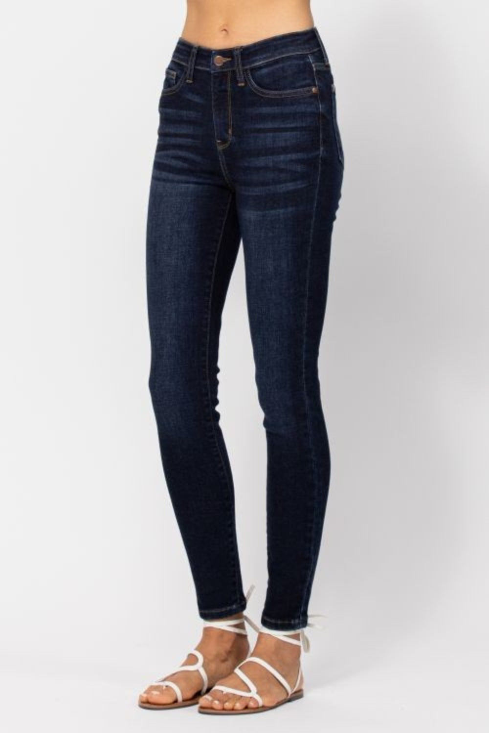 ONLINE ONLY Judy Blue Full Size High Waist Handsand Skinny Jeans