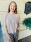 Rib Boat Neck Long Sleeve Top