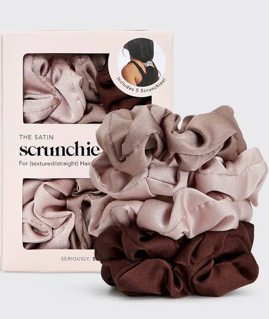 Kitsch Satin Sleep Scrunchies - Cameo