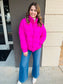 Solid Puffer Padded Warm Jacket - Fuchsia