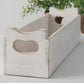 White Wood Box with Handles