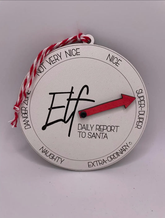 Elf Report Christmas Ornament