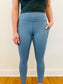 BUTTER YOGA PANTS WITH SIDE POCKETS Dusty Blue