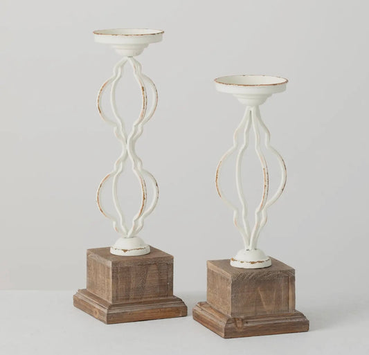 Pillar Candle Holder Set Of 2