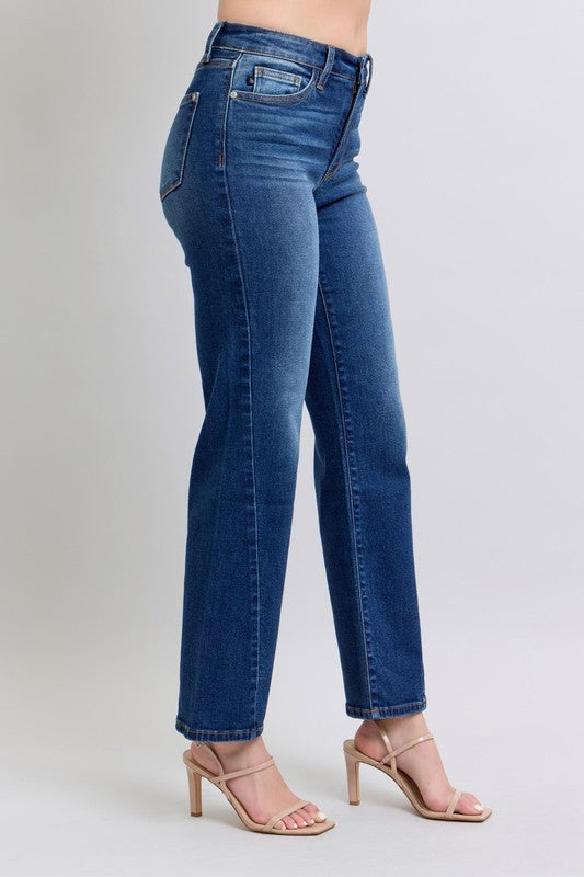 Judy Blue Full Size Side Seam Detail Straight Jeans with Pockets ONLINE ONLY