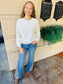 V Neck Ribbed Knit Sweater