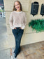 Striped Sweater Top - Ecru