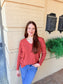 Super Soft Front Seam Sweater - Rust