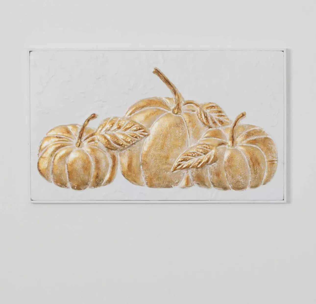 Gilded Pumpkin Metal Wall Art