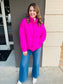 Solid Puffer Padded Warm Jacket - Fuchsia