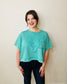 Mineral Washed Oversized Top - Green
