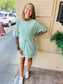 Fitted Sheer Mesh Lace Knit Top - Leopard