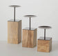 Modern Block Pillar Holder Set Of 3