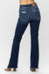 ONLINE ONLY Judy Blue Full Size Frayed Hem Bootcut Jeans