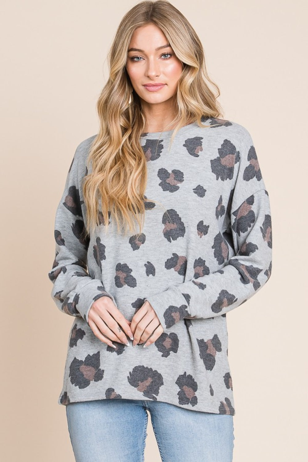 ONLINE ONLY Leopard Drop Shoulder T-Shirt