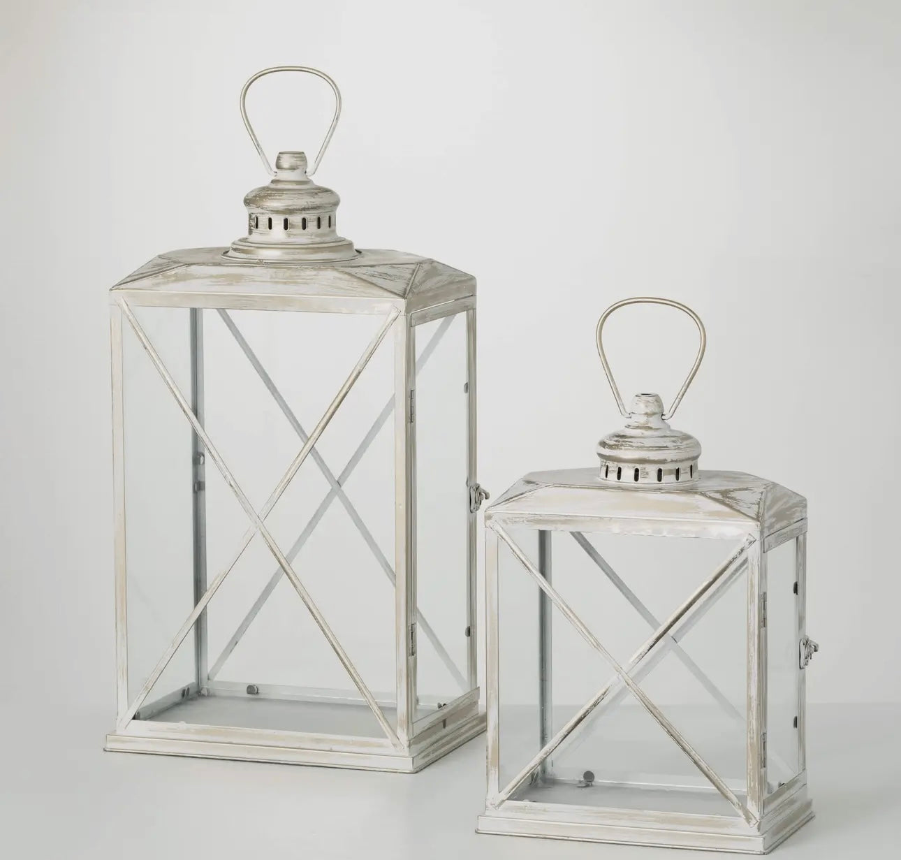 Distressed Lantern Set