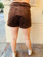 Corduroy Skort - Brown